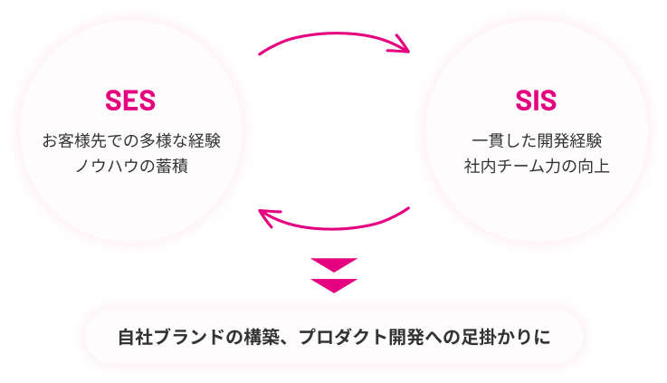 SESとSISの相乗効果イメージ